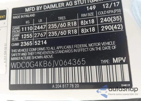 2018 Mercedes-Benz Glc 300 4Matic from USA, damaged, VIN WDC0G4KB6JV064365